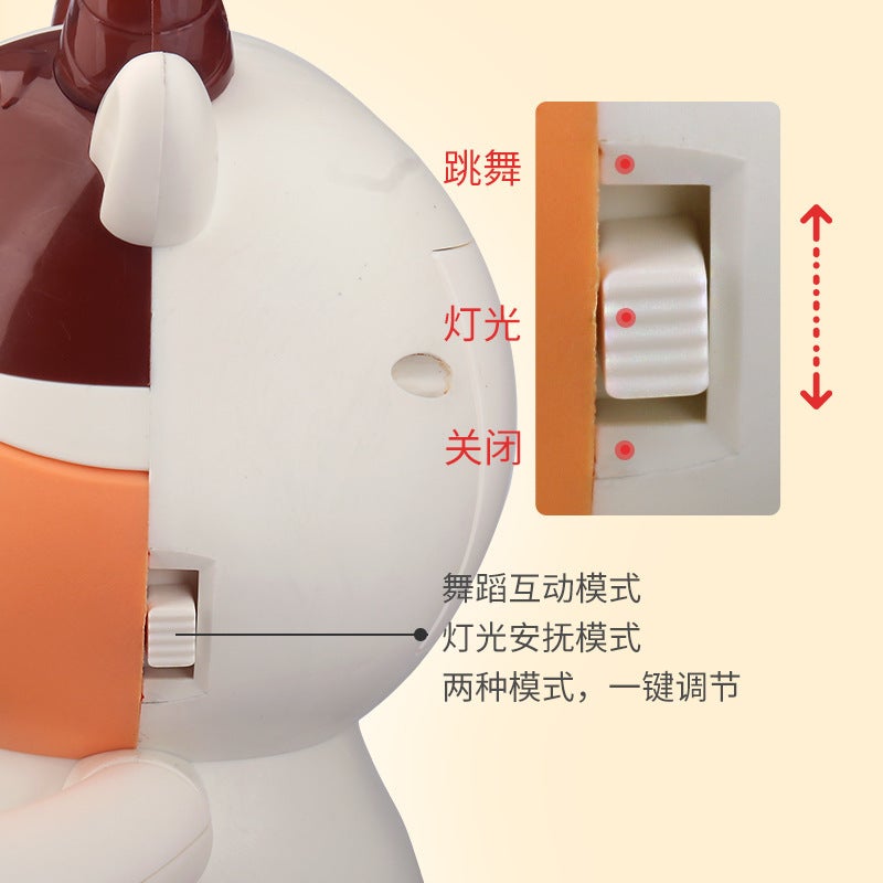 Shake The Sound Of The Same Cattle Can Sing And Dance Children'S Educational Early Education Cool Light Music Swing Cow Toys - Image 5